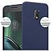 Custodia Compatibile Con Motorola Moto Z Play In Frosty Azzurro - Hard Case Coperchio Protettivo In Frosted Look Contro I Graffi E Gli Urti - Foto miniatura 3