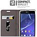Custodia Compatibile Con Sony Xperia Z1 Compact In Grigio Chiaro Marrone - Coperchio Protettiva Con Chiusura Magnetica, Funzione Stand E Tasca Per Le Carte - Foto miniatura 6