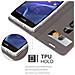 Custodia Compatibile Con Sony Xperia Z1 Compact In Grigio Chiaro Marrone - Coperchio Protettiva Con Chiusura Magnetica, Funzione Stand E Tasca Per Le Carte - Foto miniatura 7