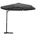 Ombrellone da Esterni con Palo in Acciaio 300 cm Antracite - Foto miniatura 1