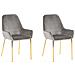 Set Di 2 Sedie Da Pranzo In Velluto Grigio Loverna - Foto miniatura 12