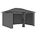 Gazebo Da Giardino Con Tende 4x3 M Antracite - Foto miniatura 1