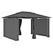 Gazebo Da Giardino Con Tende 4x3 M Antracite - Foto miniatura 3