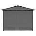 Gazebo Da Giardino Con Tende 4x3 M Antracite - Foto miniatura 7