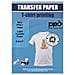 A Getto Dinchiostro T Shirt Transfer Carta A4 Per La Luce E Tessuto Bianco X 10 Fogli -1-10 - Foto miniatura 1
