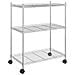 Scaffale a 3 Livelli con Ruote 60x35x81 cm Cromato 150 kg - Foto miniatura 1