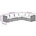 Set Divani Da Giardino 6 Pz Con Cuscini In Polyrattan Grigio - Foto miniatura 2