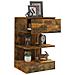 Comodino Rovere Fumo 40x35x65 Cm In Legno Multistrato - Foto miniatura 5