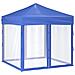 Tenda Per Feste Pieghevole Con Pareti Laterali Blu 2x2 M - Foto miniatura 1