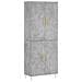 Credenza Grigio Cemento 69,5x34x180 Cm In Legno Multistrato - Foto miniatura 2