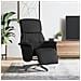 Poltrona Reclinabile con Poggiapiedi Nera in Tessuto - Foto miniatura 6