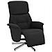 Poltrona Reclinabile con Poggiapiedi Nera in Tessuto - Foto miniatura 1