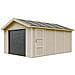 Garage Qualité Premium 17 M² - L378xl530 Cm- Garage Pour Auto, Moto, Vélos, Machines De Jardinage - Construction En Panneaux Lp Smartside - Abri De Jardin M991b - Foto miniatura 3