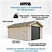 Garage Qualité Premium 17 M² - L378xl530 Cm- Garage Pour Auto, Moto, Vélos, Machines De Jardinage - Construction En Panneaux Lp Smartside - Abri De Jardin M991b - Foto miniatura 4