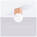 Lampada Da Soffitto Solis In Legno Naturale Sl. 1407 - Minimalista Lampada Da Soffitto Legno Naturale /bianco 19x12x12 Cm - Foto miniatura 2