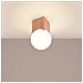 Lampada Da Soffitto Solis In Legno Naturale Sl. 1407 - Minimalista Lampada Da Soffitto Legno Naturale /bianco 19x12x12 Cm - Foto miniatura 3