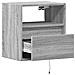 Mobili TV a Parete con Luci LED 2pz Grigio Sonoma 41x31x45 cm - Foto miniatura 3