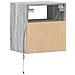 Mobili TV a Parete con Luci LED 2pz Grigio Sonoma 41x31x45 cm - Foto miniatura 6