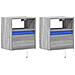 Mobili TV a Parete con Luci LED 2pz Grigio Sonoma 41x31x45 cm - Foto miniatura 8
