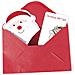 Poxtal Pack 10 Pz Carta Per Regali Di Natale Con Busta Rossa Con Design Di Babbo Natale - Foto miniatura 2