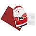 Poxtal Pack 10 Pz Carta Per Regali Di Natale Con Busta Rossa Con Design Di Babbo Natale - Foto miniatura 1