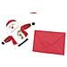 Poxtal Pack 10 Pz Carta Per Regali Di Natale Con Busta Rossa Con Design Di Babbo Natale - Foto miniatura 3