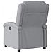 Poltrona Elettrica Reclinabile Grigio Chiaro in Tessuto - Foto miniatura 5