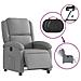 Poltrona Elettrica Reclinabile Grigio Chiaro in Tessuto - Foto miniatura 6