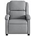 Poltrona Elettrica Reclinabile Grigio Chiaro in Tessuto - Foto miniatura 9