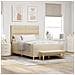 Letto con Materasso e Panchina Crema 160x200 cm Tessuto - Foto miniatura 2