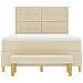 Letto con Materasso e Panchina Crema 160x200 cm Tessuto - Foto miniatura 9