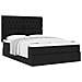 Struttura Letto Pouf con Materasso Nero 140x190 cm in Tessuto - Foto miniatura 5