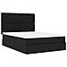 Struttura Letto Pouf con Materasso Nero 140x190 cm in Tessuto - Foto miniatura 6