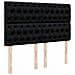 Struttura Letto Pouf con Materasso Nero 140x190 cm in Tessuto - Foto miniatura 9