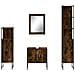 Set Mobili da Bagno 4 pz Rovere Fumo in Legno Multistrato - Foto miniatura 6