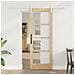 Porta Scorrevole con Set di Ferramenta 'ORKDAL'Legno Massello e Vetro - Foto miniatura 2