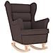 Sedia a Dondolo Marrone Scuro 74x90x102 cm in Tessuto - Foto miniatura 1