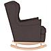 Sedia a Dondolo Marrone Scuro 74x90x102 cm in Tessuto - Foto miniatura 5