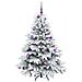 Albero di Natale artificiale con 150 LED Bianco 150 cm PE e PVC - Foto miniatura 4