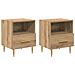 Comodino 2 pcs Marrone 40 x 35 x 47,5 cm Legno multistrato - Foto miniatura 1
