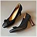 Scarpe Con Tacco Alto 8cm Stile Retro - Décolleté In Pelle Morbida Con Punta Quadrata E Fiocco Black 40 - Foto miniatura 3