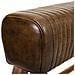 Sgabello In Legno E Pelle Marrone120x35x76h - Foto miniatura 4