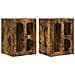 Comodino 2 pcs Rovere fumé 40 x 35 x 50 cm Legno multistrato - Foto miniatura 1