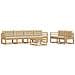 Set di divani da esterno con cuscino 6 pcs Bianco e Beige - Foto miniatura 1