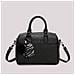 borsa bauletto con charm e cuore NERO - Foto miniatura 1