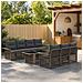 Set Divano da Giardino 9 pz Grigio e Grigio Scuro polyrattan - Foto miniatura 8