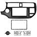 Adattatore autoradio 03656 Mascherina 2Din Nero Kia Rio - Foto miniatura 1
