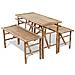 Tavolo da Birreria e Picnic Set 3 pz in Bambù Pieghevole - Foto miniatura 1
