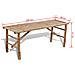 Tavolo da Birreria e Picnic Set 3 pz in Bambù Pieghevole - Foto miniatura 8