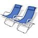 Sedie a Sdraio Reclinabili Set 2 pz Blu in Acciaio 69x61x94 cm - Foto miniatura 1
